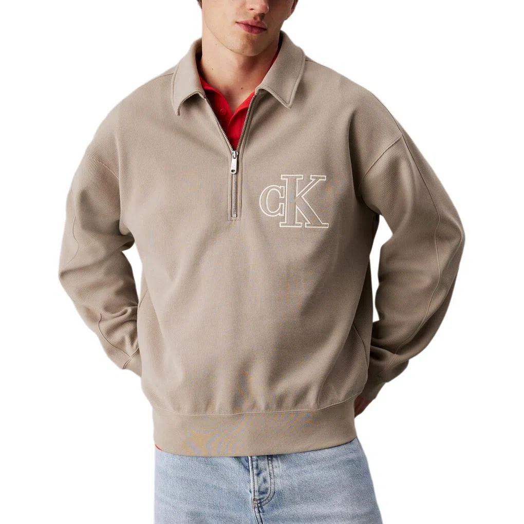 Calvin Klein Polo Long Sleeve Vintage Khaki