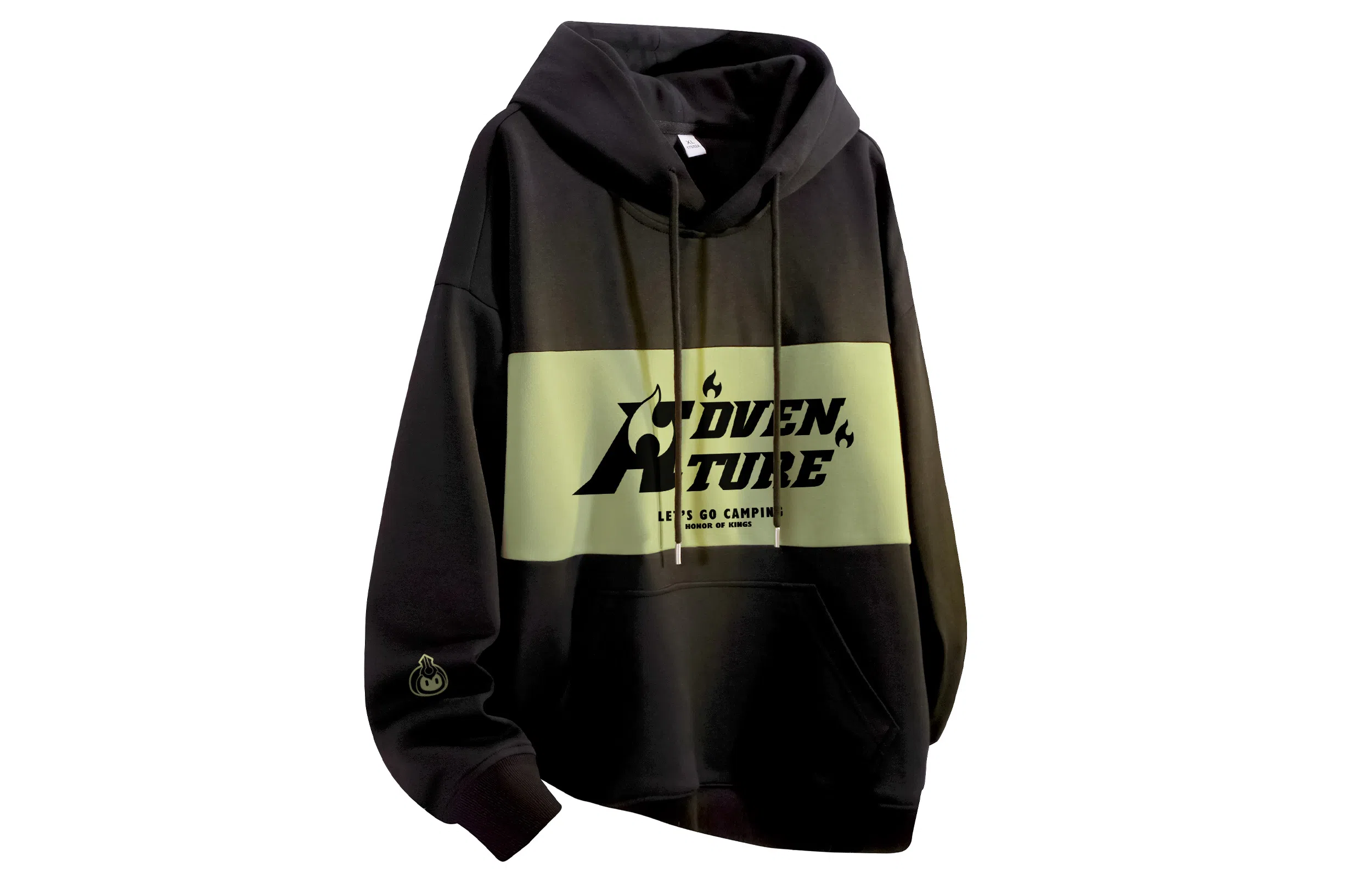 王者荣耀 鲁班七号星空梦想款 国潮复古拼接撞色趣味字母印花设计落肩休闲宽松套头多巴胺重磅连帽长袖卫衣 男女同款