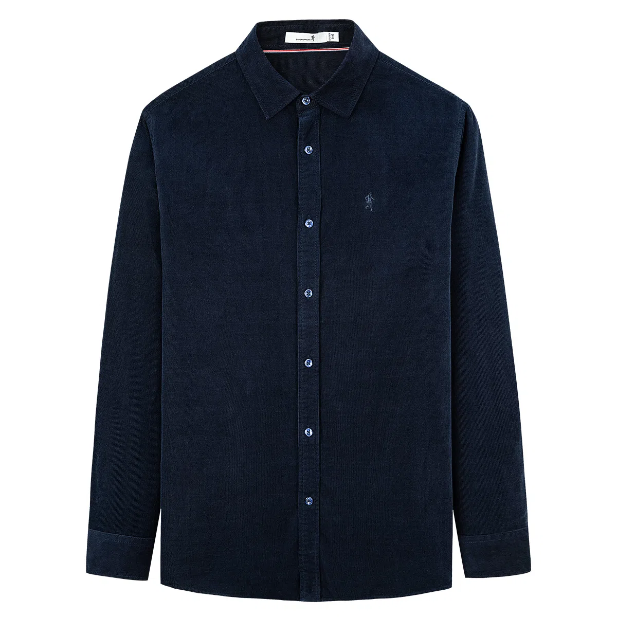 与狼共舞 潮流时尚百搭灯芯绒复古学院成熟风舒适宽松长袖衬衫 男款