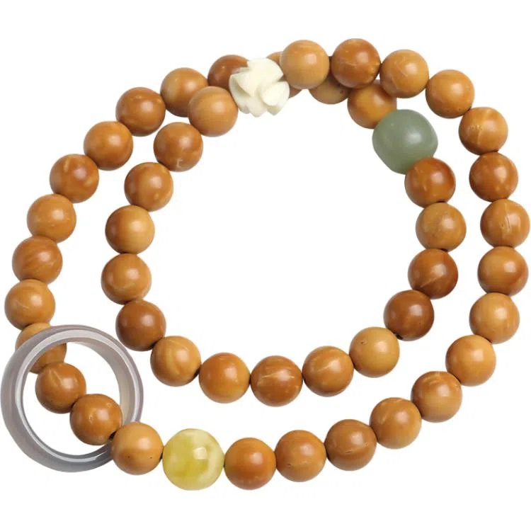 木盛缘 【上岸有钱花】精品高抛光珠招财纳福转运佛珠文玩盘串国潮百搭#好运 库克 手串 男女同款情侣款