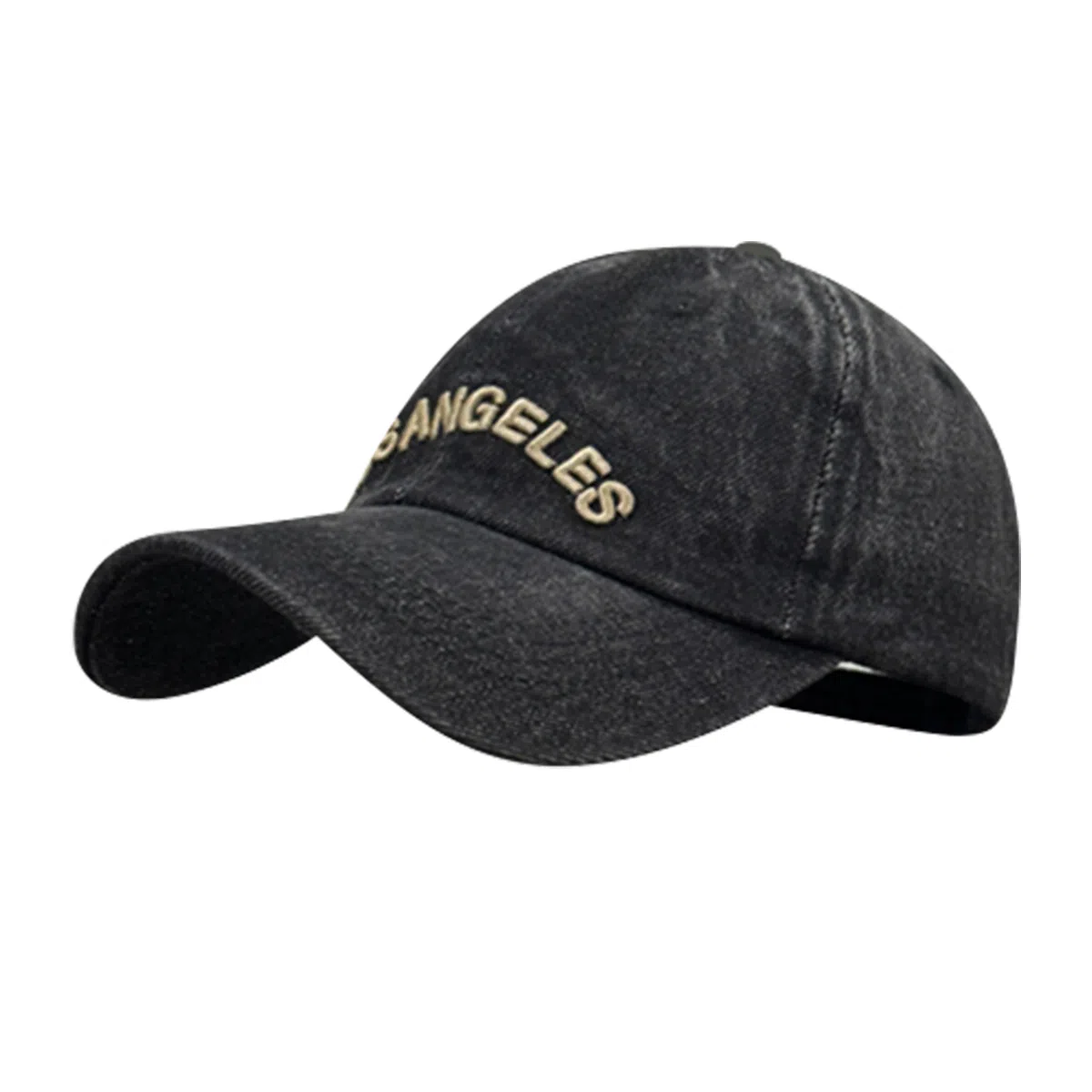 水洗做旧牛仔刺绣宽帽檐显脸小百搭大头围户外防晒遮阳帽 棉与涤纶 鸭舌帽 男女同款情侣款