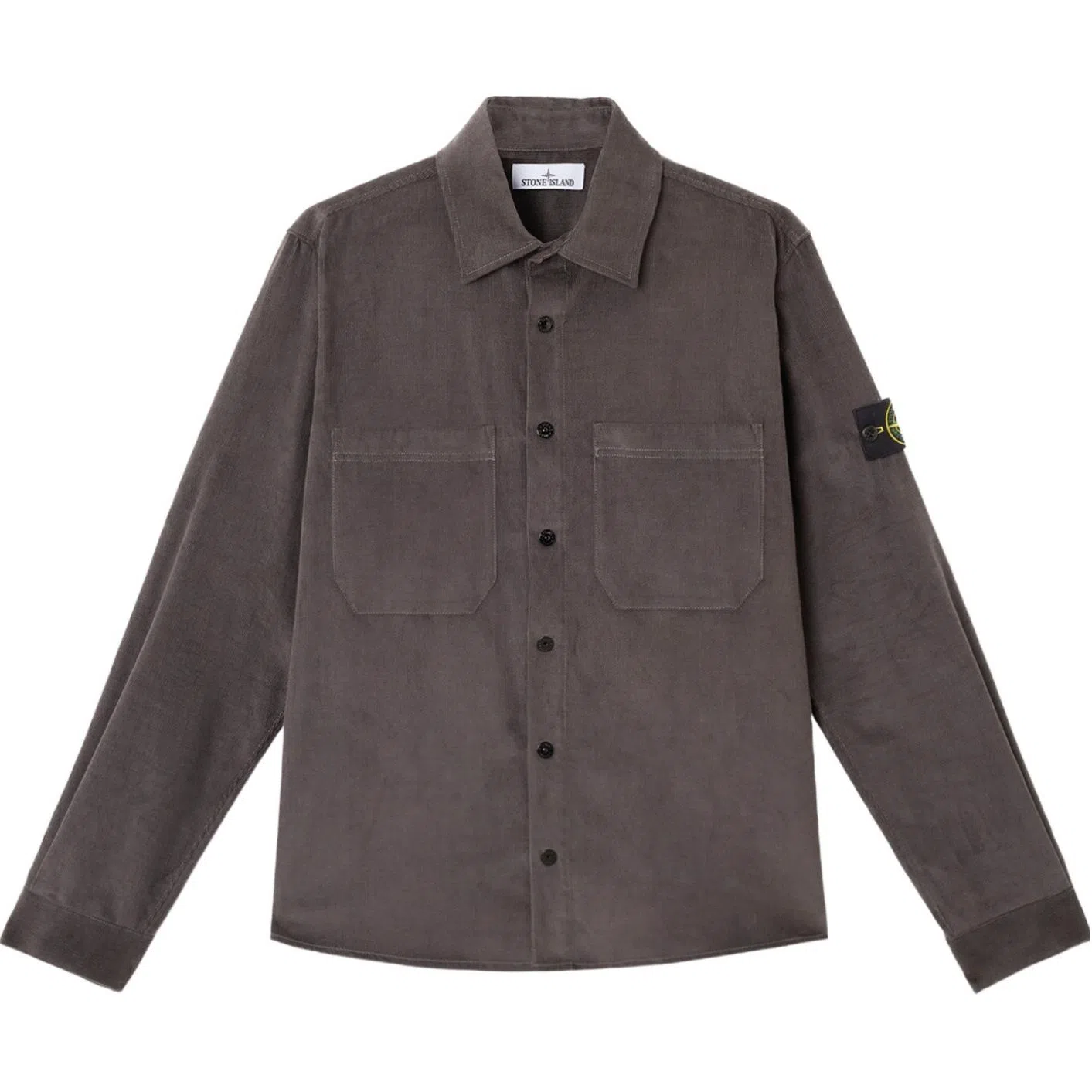 Stone Island Corduroy Shirt Carbon Grey