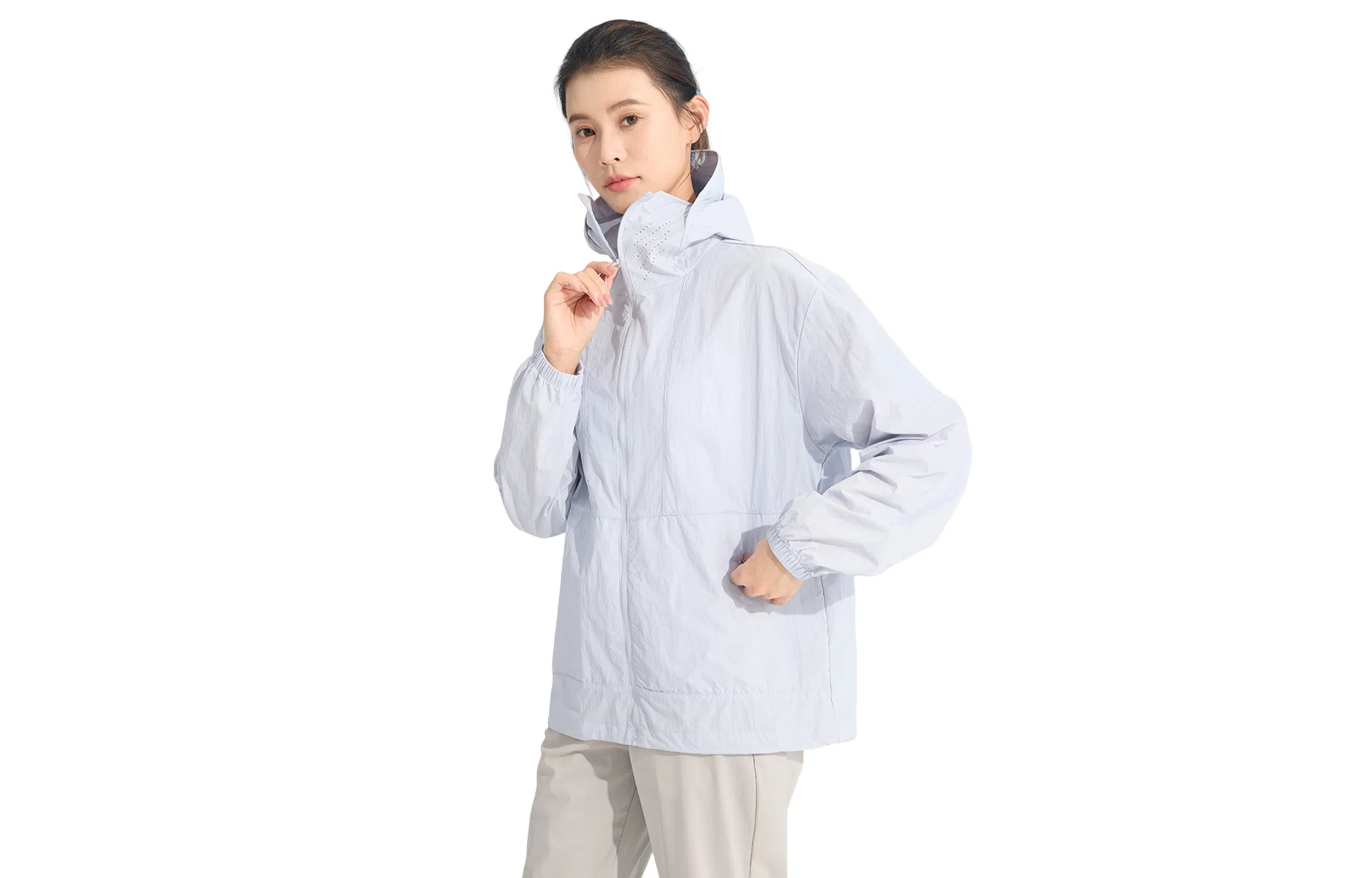 木林森 防紫外线简约透气速干凉感合身休闲连帽防晒服 男女同款