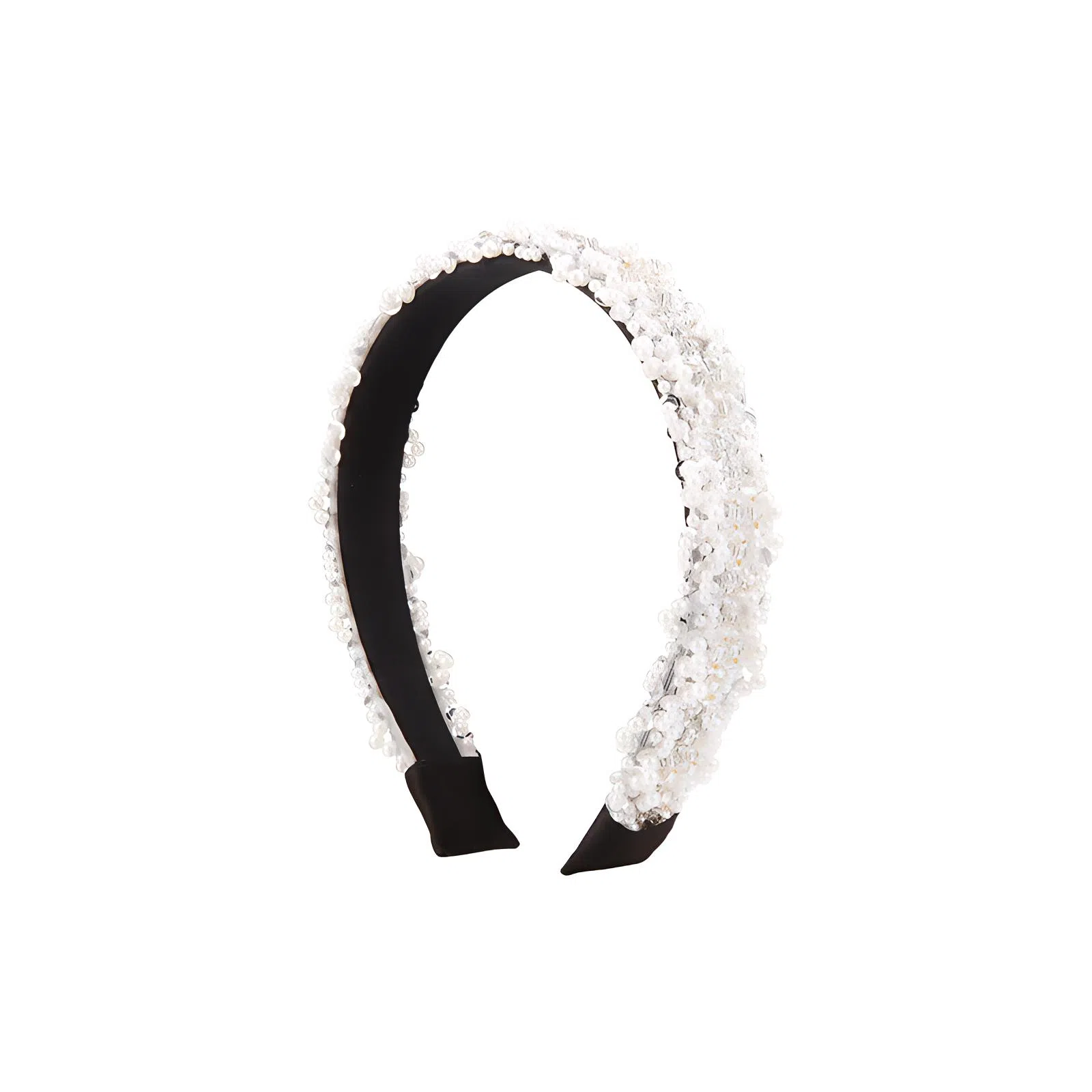 芒果饰品 法式轻奢重工 复古宽边亮片 珍珠 头箍 女款