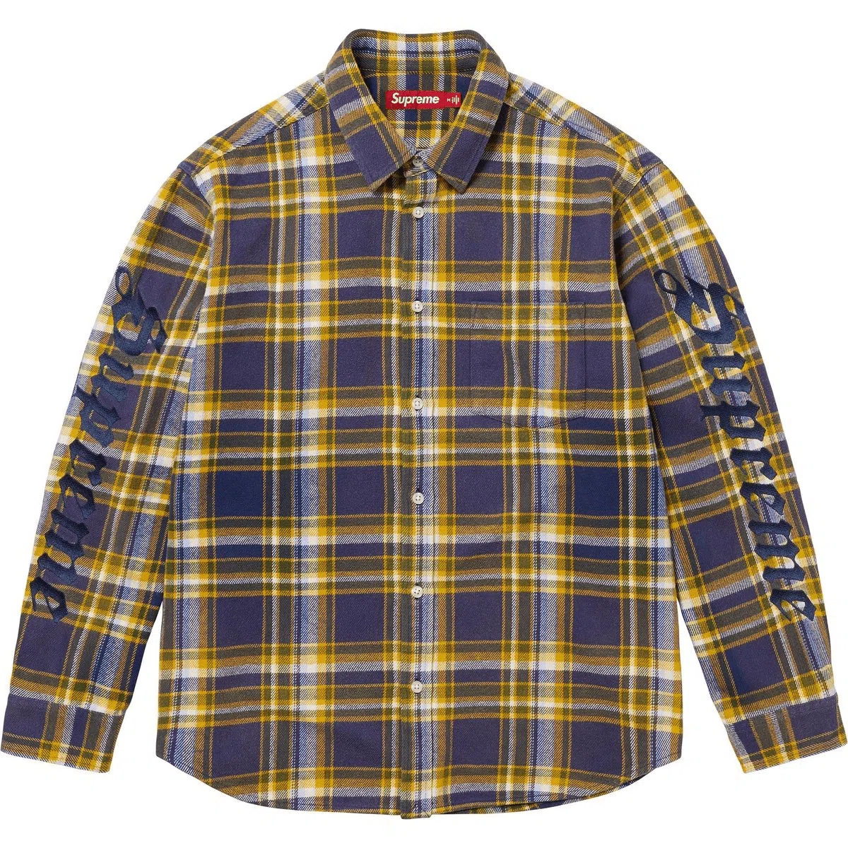 Supreme SS25 Old English Plaid Flannel Shirt