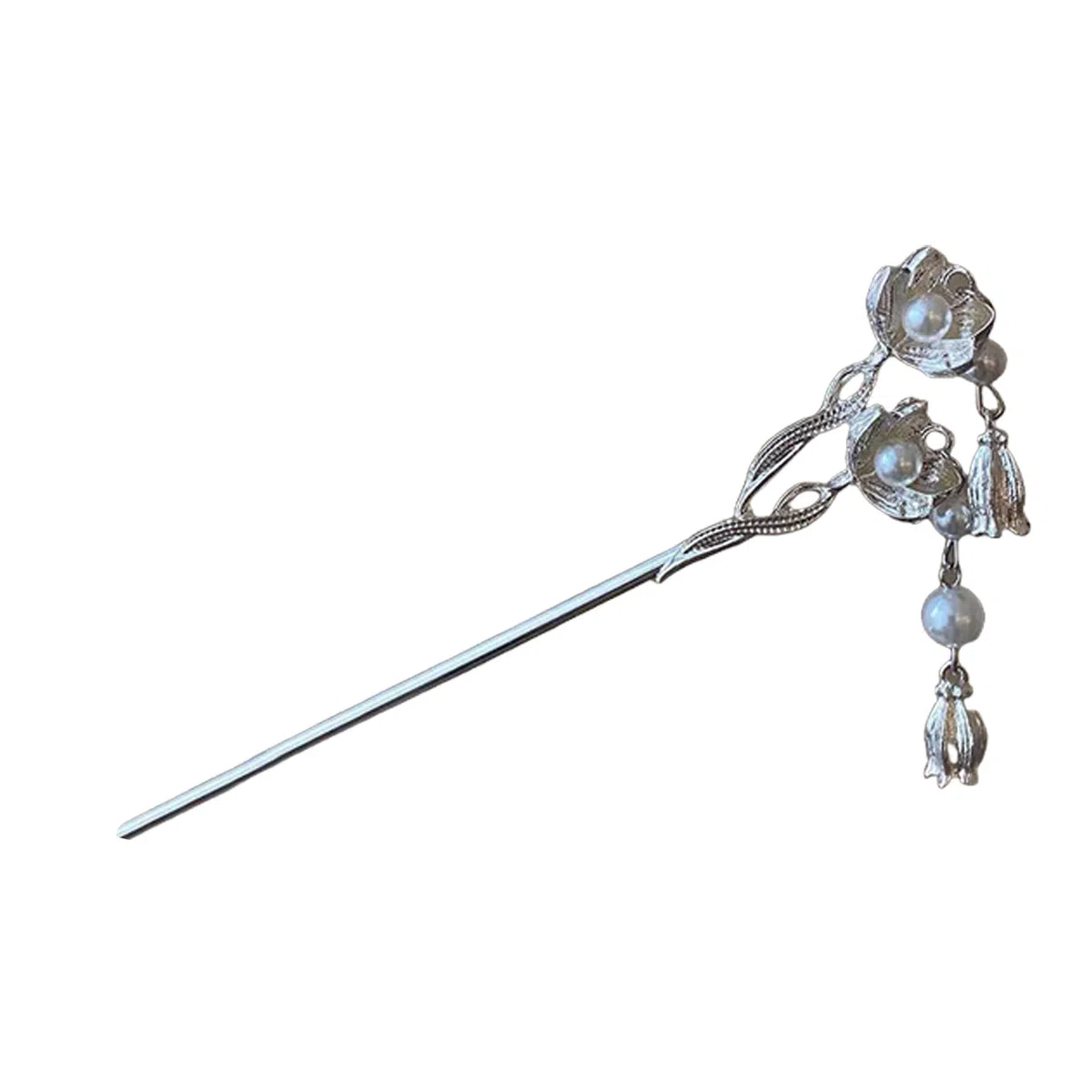 贯古今 民族风优雅金属高级感丸子头盘子铃兰花发饰头饰 合金 发簪 女款