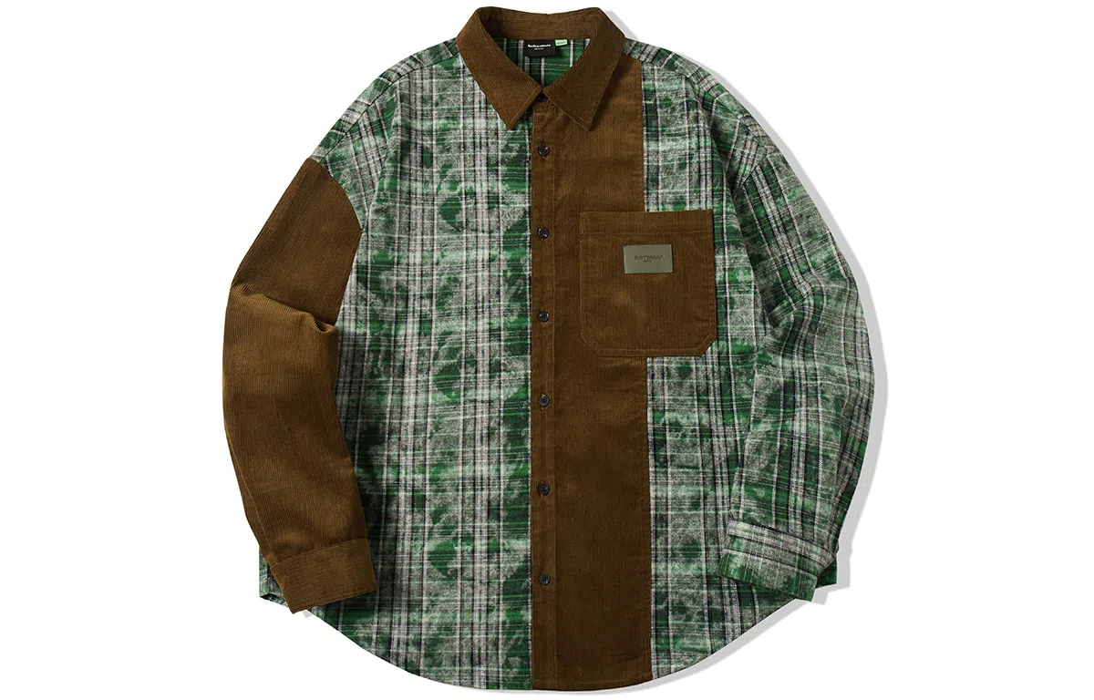 EPTISON Corduroy Plaid Shirt