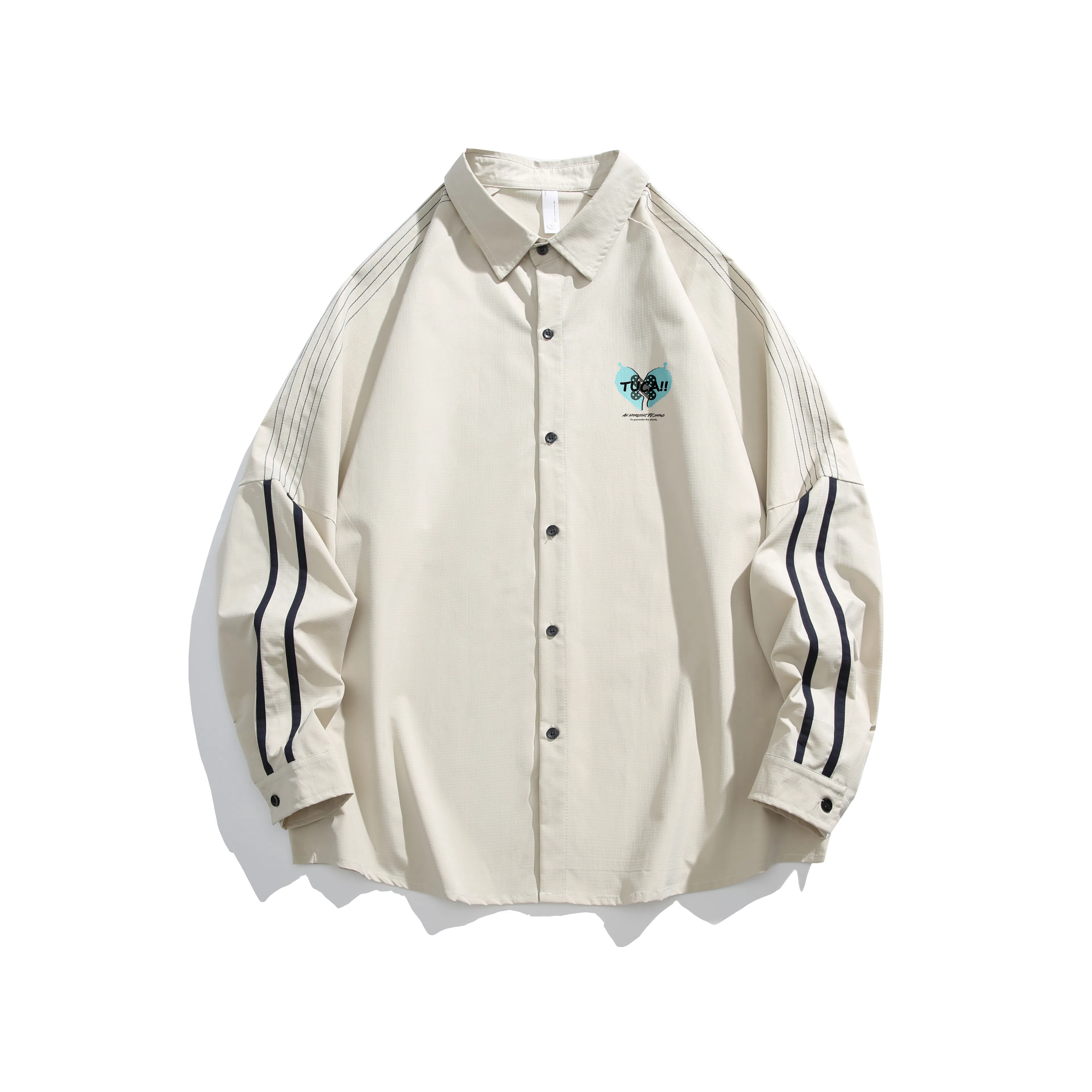 啄木鸟 简约纯色百搭长袖衬衫 男女同款