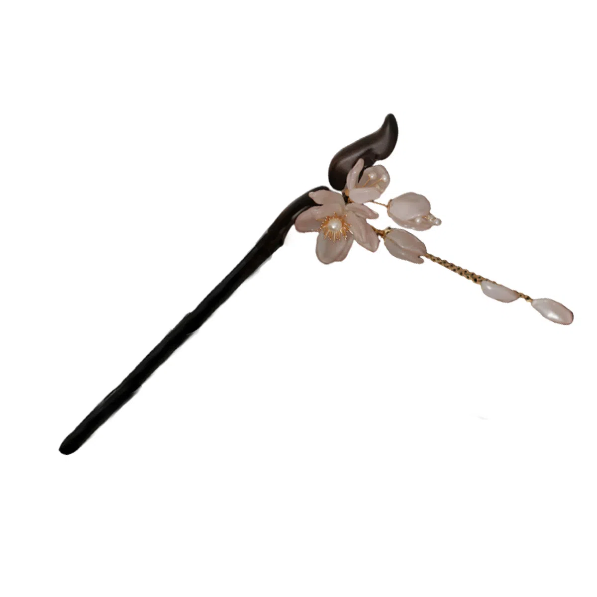 贯古今 古风流苏铃兰花高级感头饰女新中式简约簪子发钗国风日常步摇簪汉服发饰 合金 发簪 女款