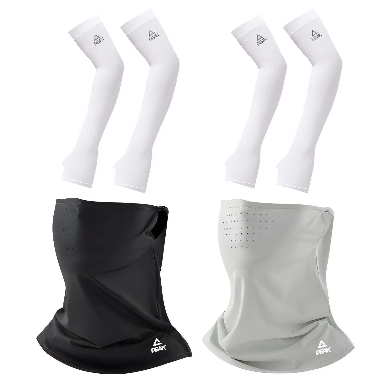 匹克 夏季户外出行防紫外线冰感手臂袖套面罩套装骑行钓鱼必备 锦纶 防晒袖 男女同款情侣款