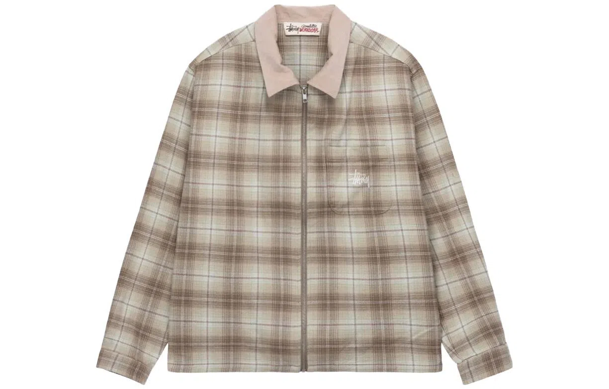 Stussy FW23 FRANK PLAID ZIP SHIRT