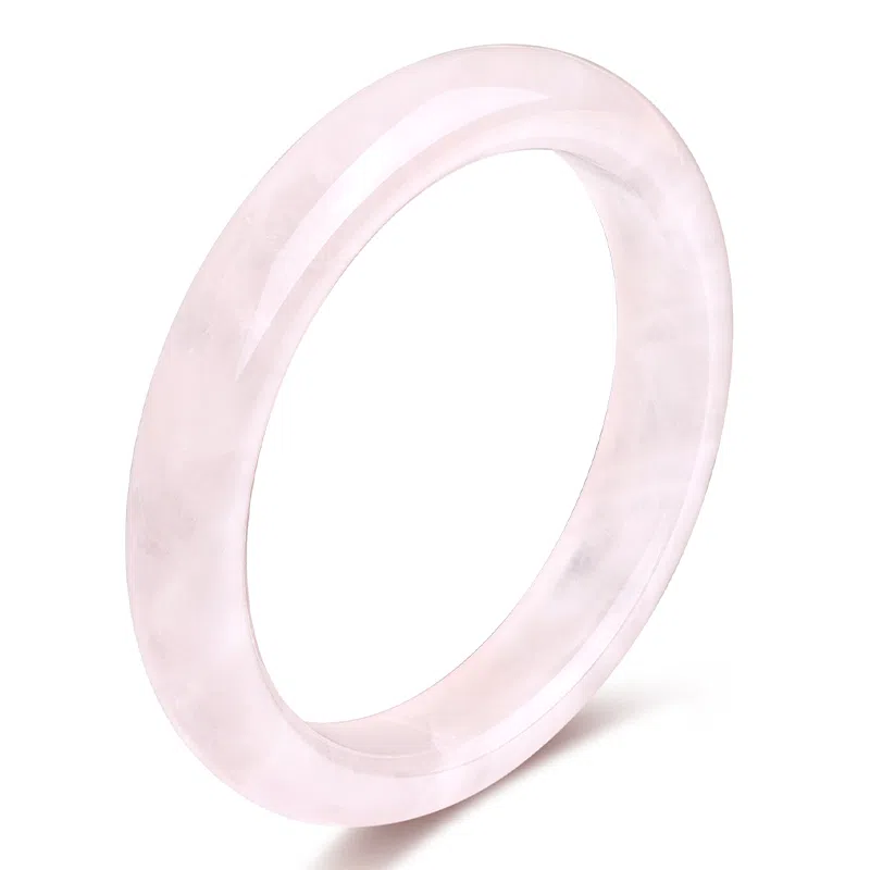 翡翠王朝 【一物一证】樱花粉冰透 逃之夭夭 轻奢设计款 少女粉佩戴款 马达加斯加高冰透亮 母亲 女神专属款  水晶 手镯 女款