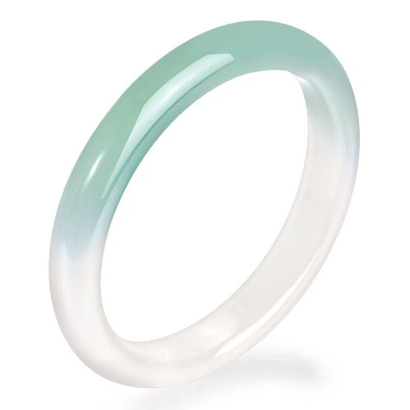 【油润甄选】 翡翠王朝 远青山黛 新中式国潮 古典宫廷风 汉服旗袍百搭 国潮古典国风古风宫廷风 高级感天然 玉髓 玉石手镯 女款