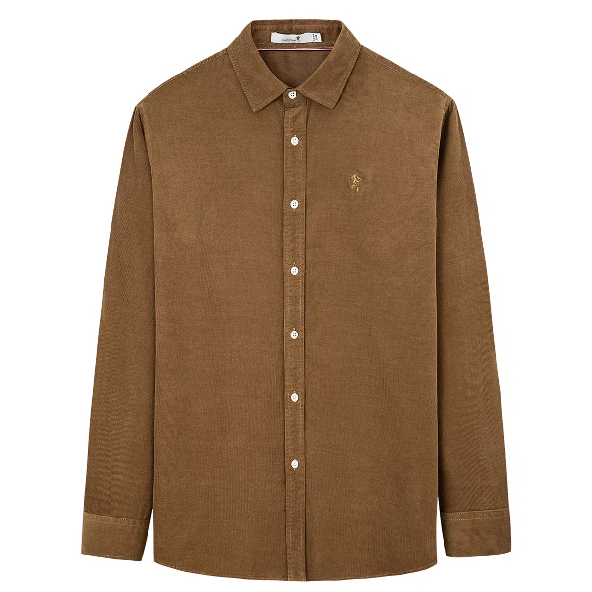 与狼共舞 潮流时尚百搭灯芯绒复古学院成熟风舒适宽松长袖衬衫 男款