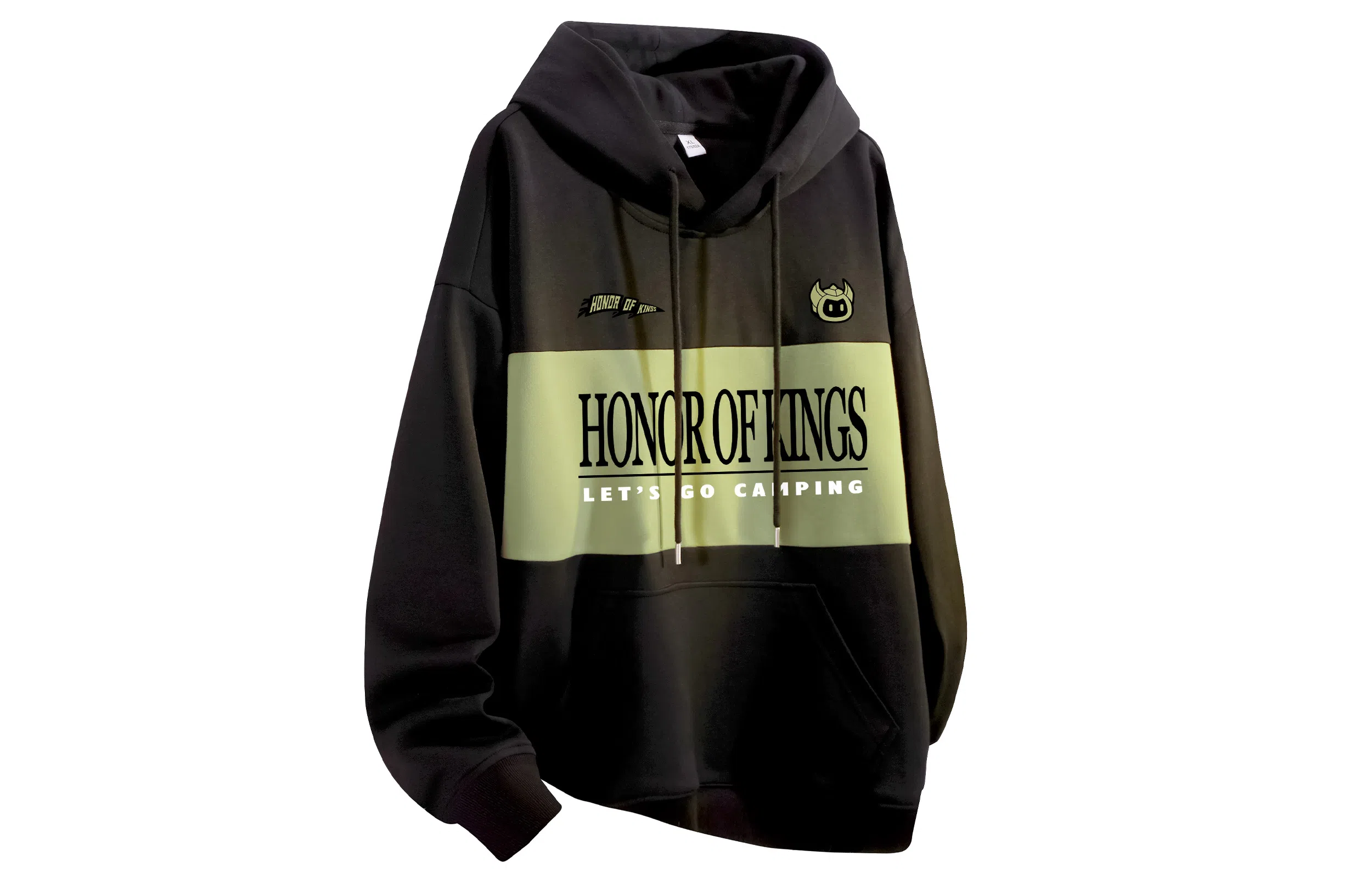 王者荣耀 鲁班七号星空梦想款 美式复古拼接撞色字母设计落肩长袖休闲宽松套头多巴胺重磅连帽卫衣 男女同款