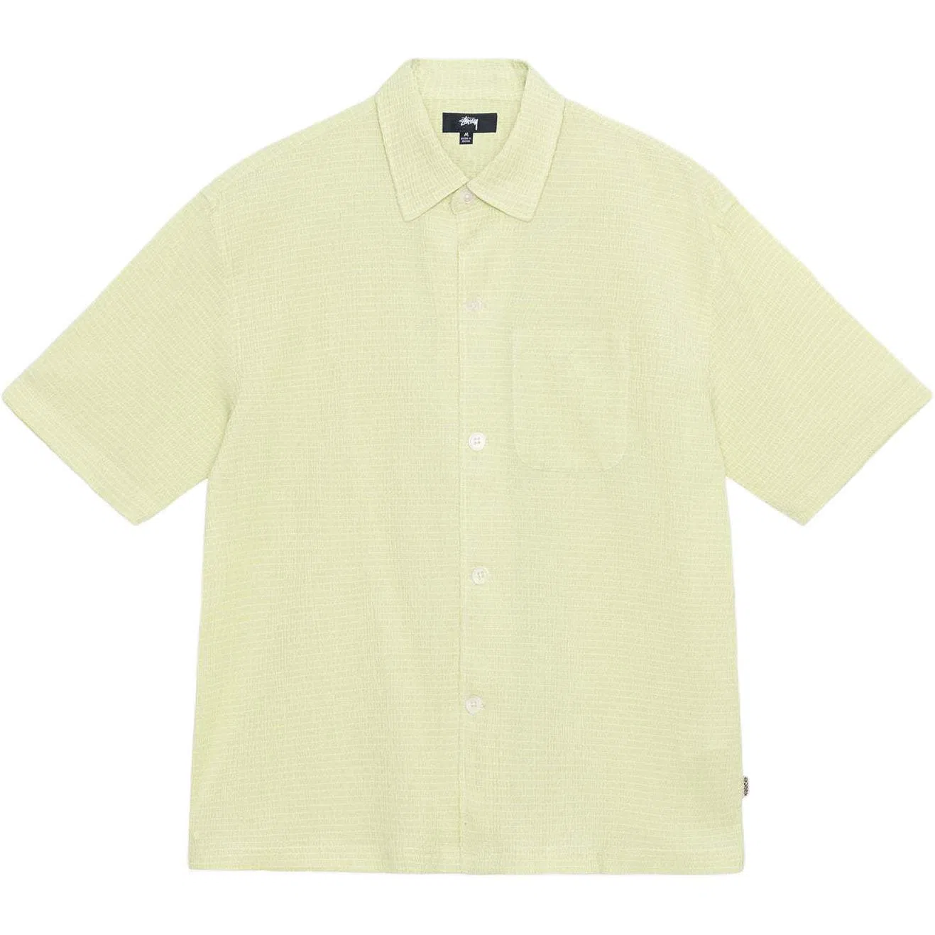 Stussy SS24 Boxy Flat Hem Shirt Crinkled