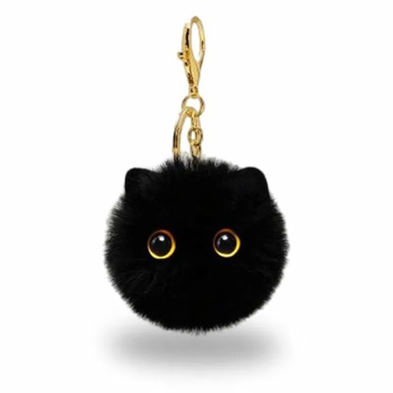 零界 猫猫头玩具包包汽车可爱公仔小猫咪卡通治愈 创意 行李箱  卡通玩偶 毛绒 钥匙扣 男女同款情侣款