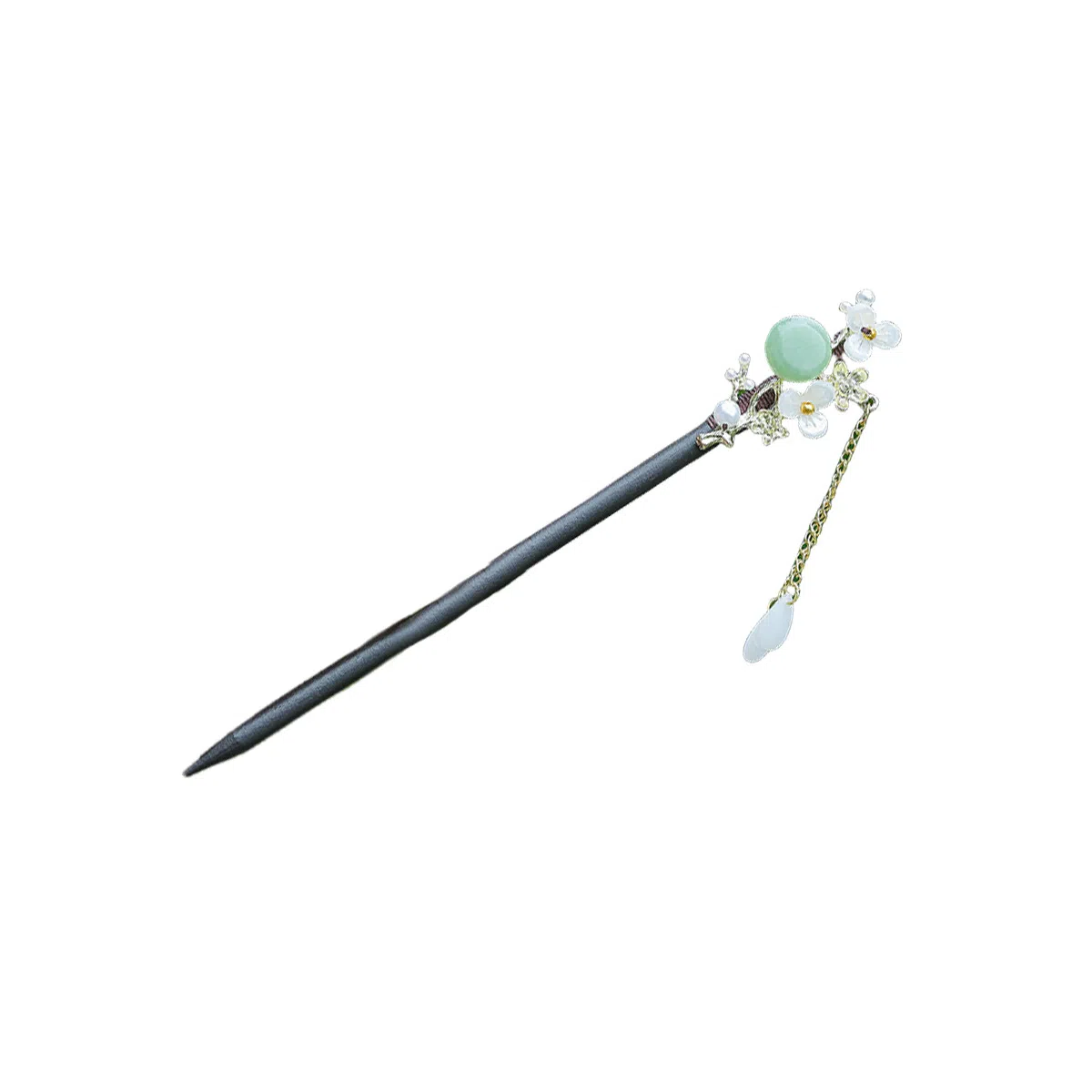 贯古今 新中式高级感簪子日常通勤马面裙古风檀木盘发发钗头饰 木制 发簪 女款