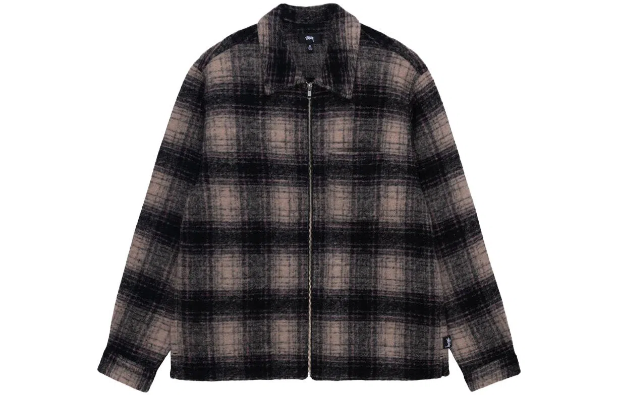 Stussy FW23 WOOL PLAID ZIP SHIRT