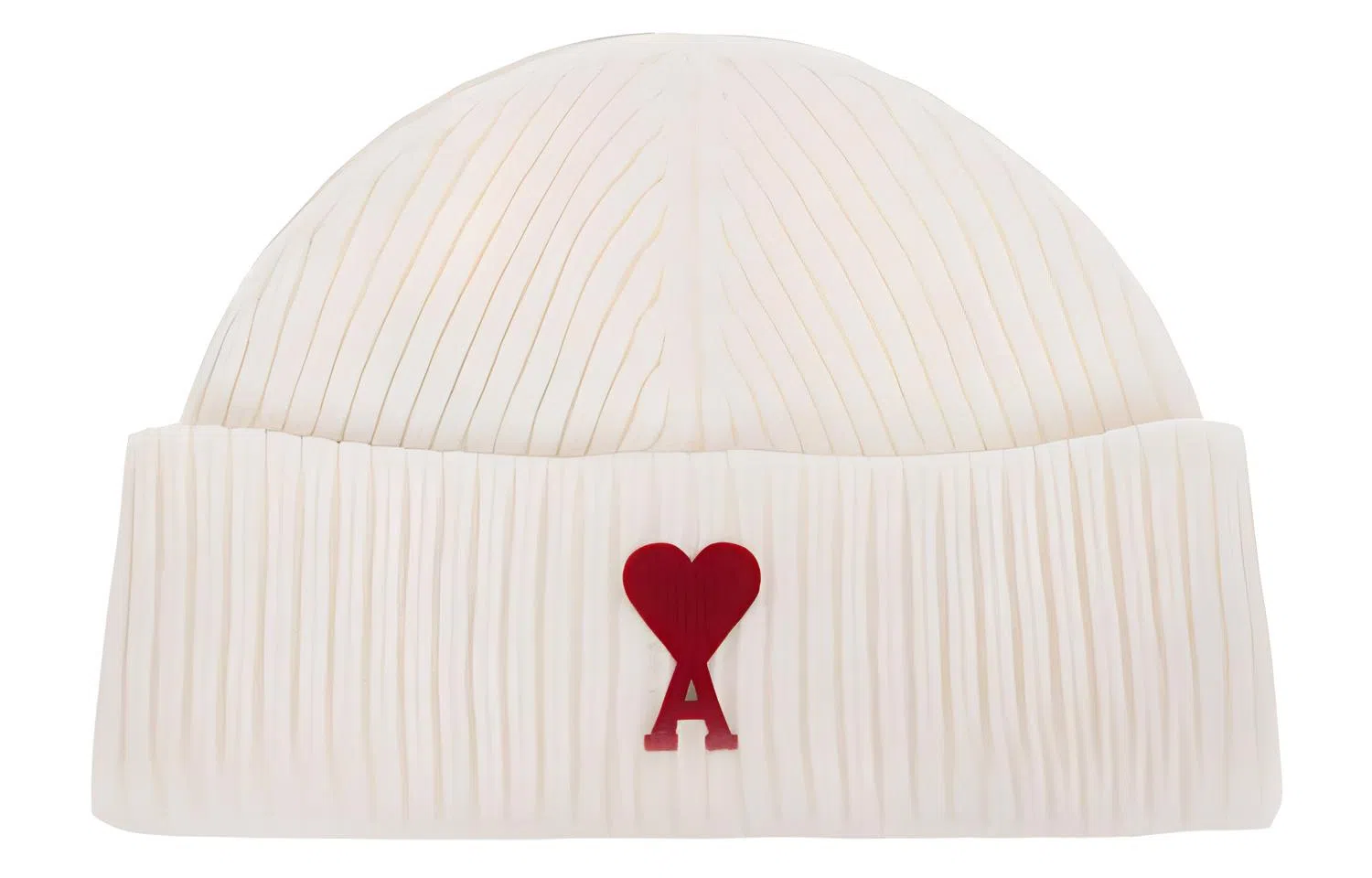 AMIPARIS Embroidered Heart Beanie White