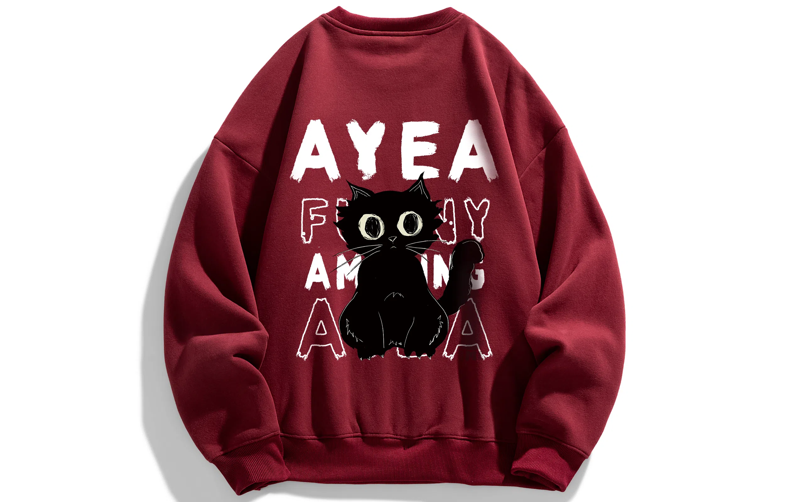 AYEA Black Cat Crewneck Sweatshirt