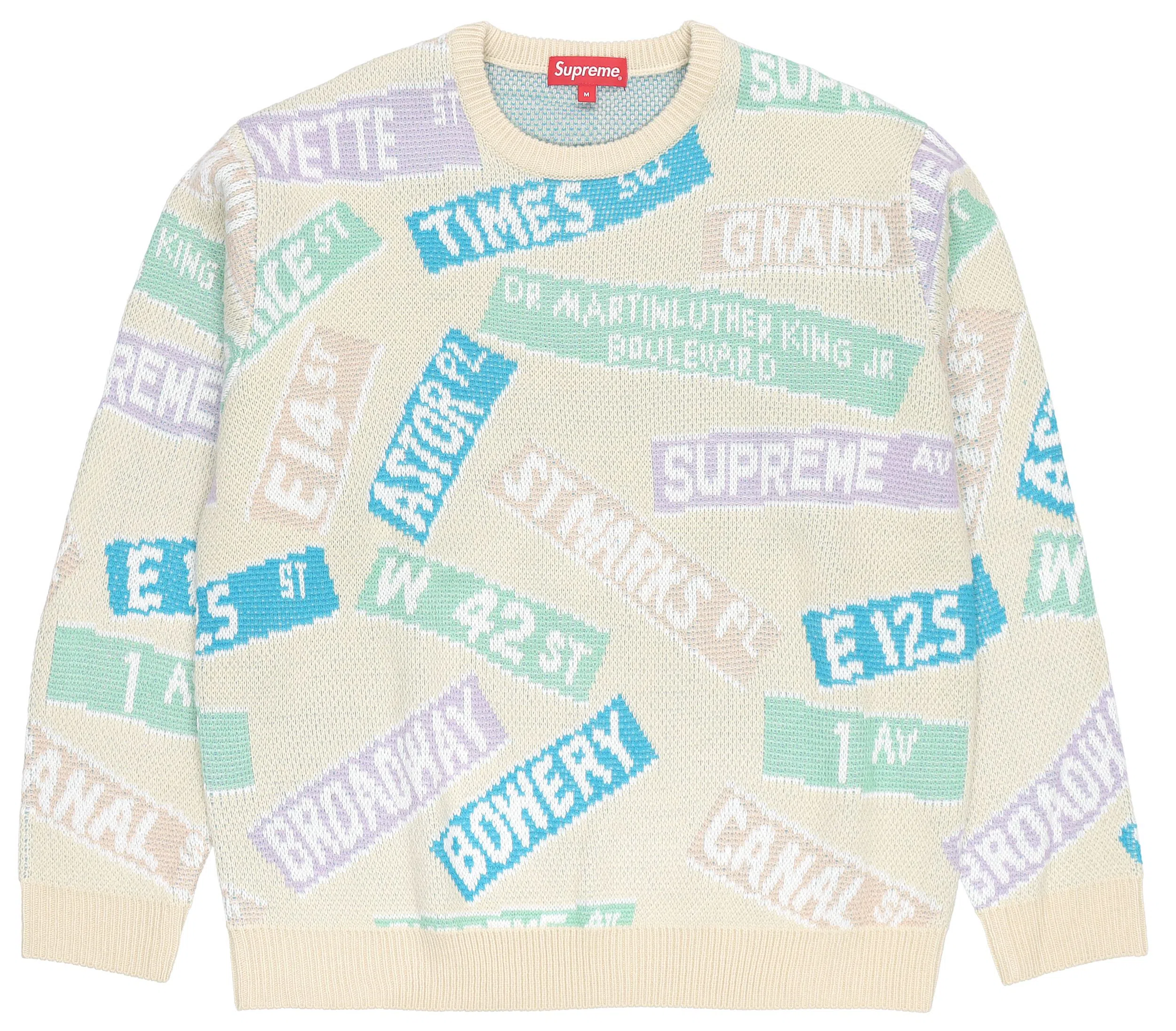 Supreme Street Signs Sweater