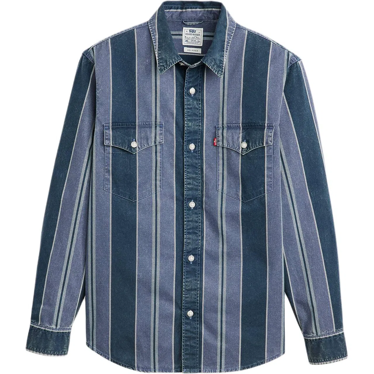 Levi's Striped Western Shirt Blue