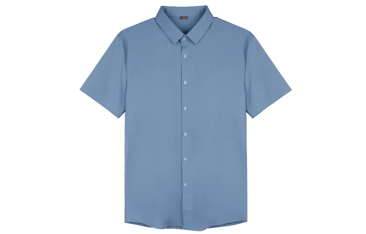 才子 新款商务休闲针织短袖衬衫 男款