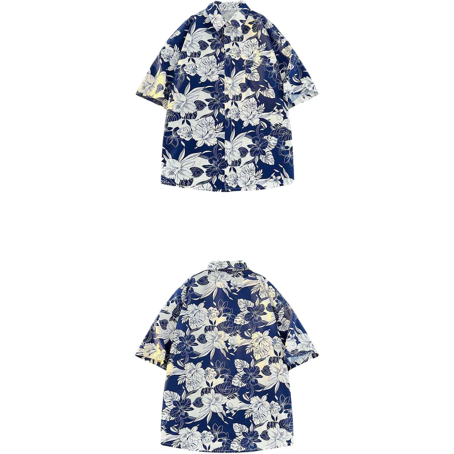 恒源祥 爆款夏季中国风印花短袖国风宽松版型衬衫 男款