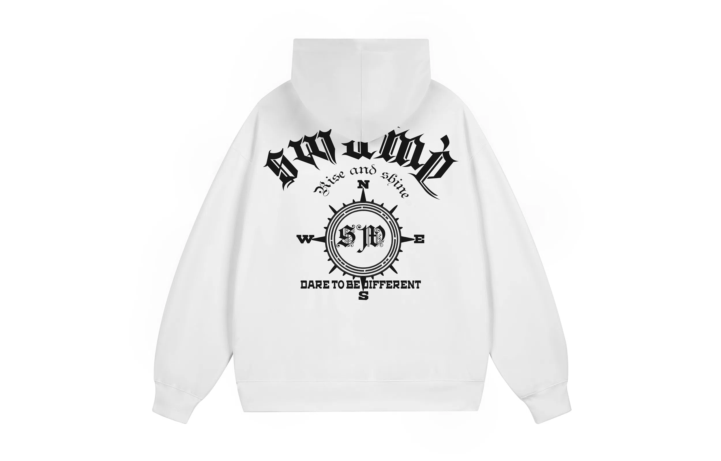 SWAMP AREA Compass Print Hoodie