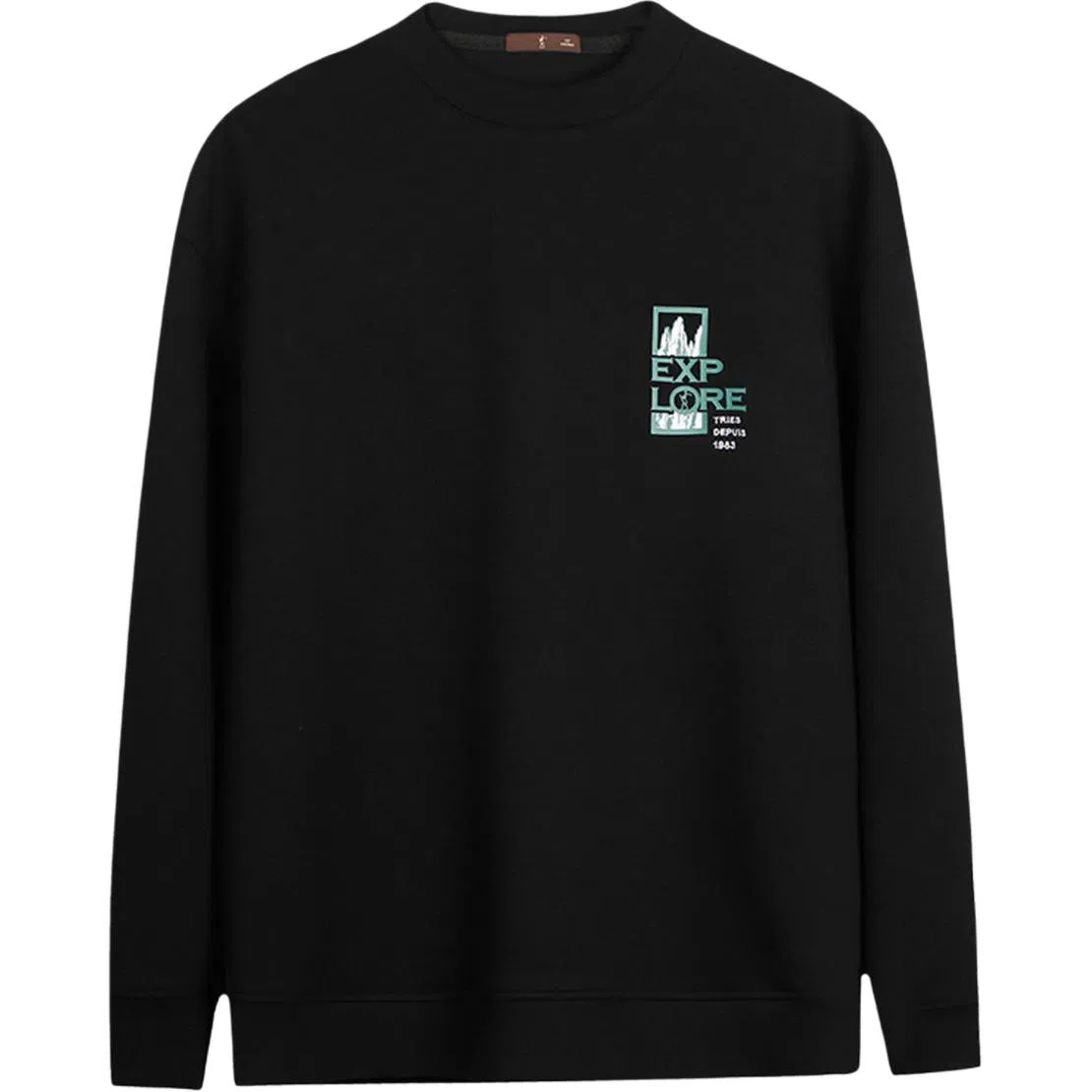 才子 长袖微弹圆领卫衣 男款