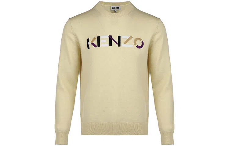 KENZO FW21 Wool Crewneck Sweater Light Yellow