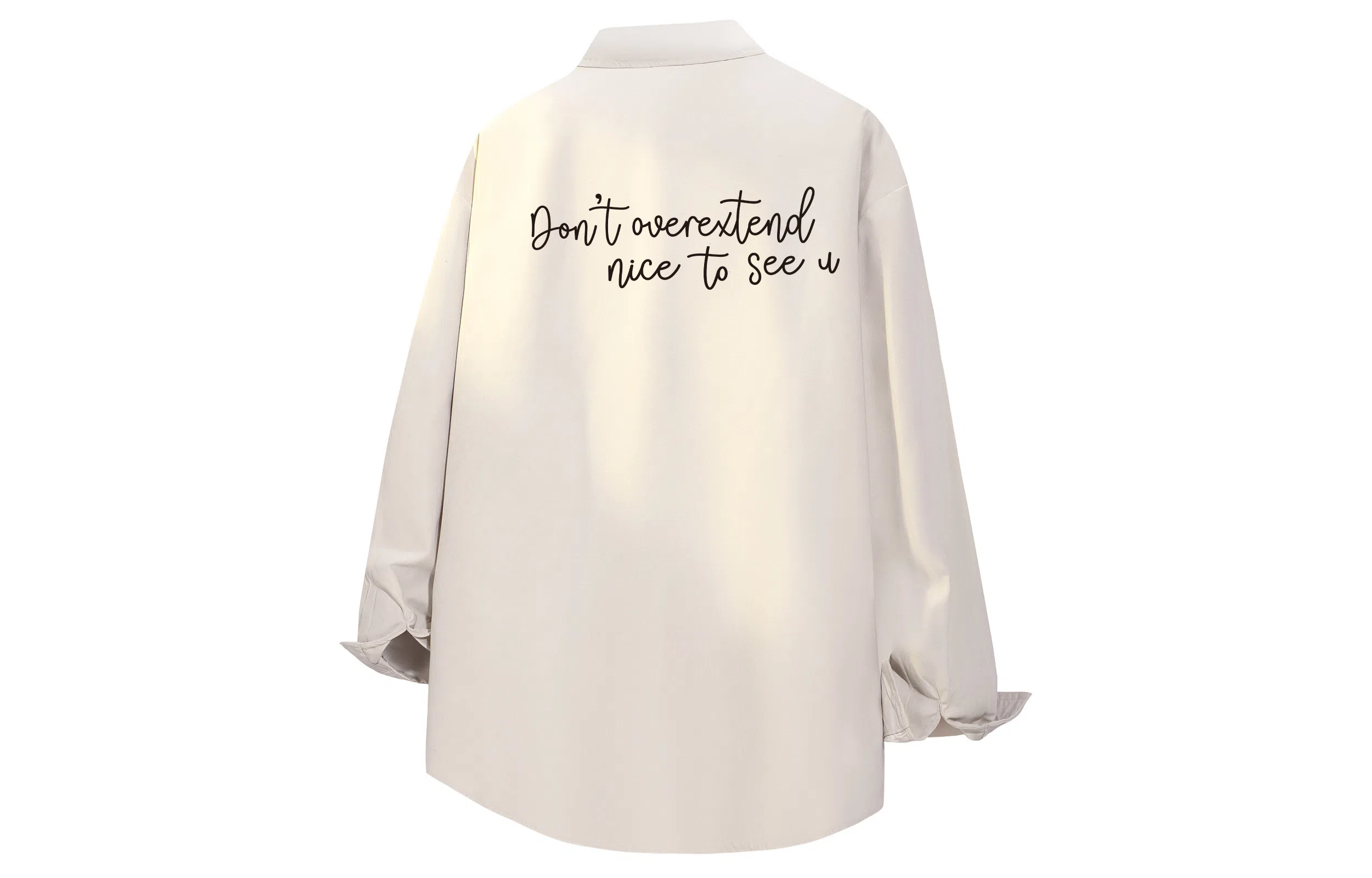 王者荣耀 美式复古字母舒适透气翻领长袖衬衫 男女同款