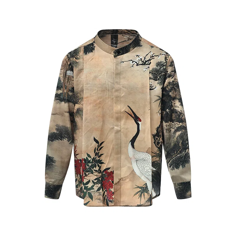 Hubu Penglai Spring Crane Shirt
