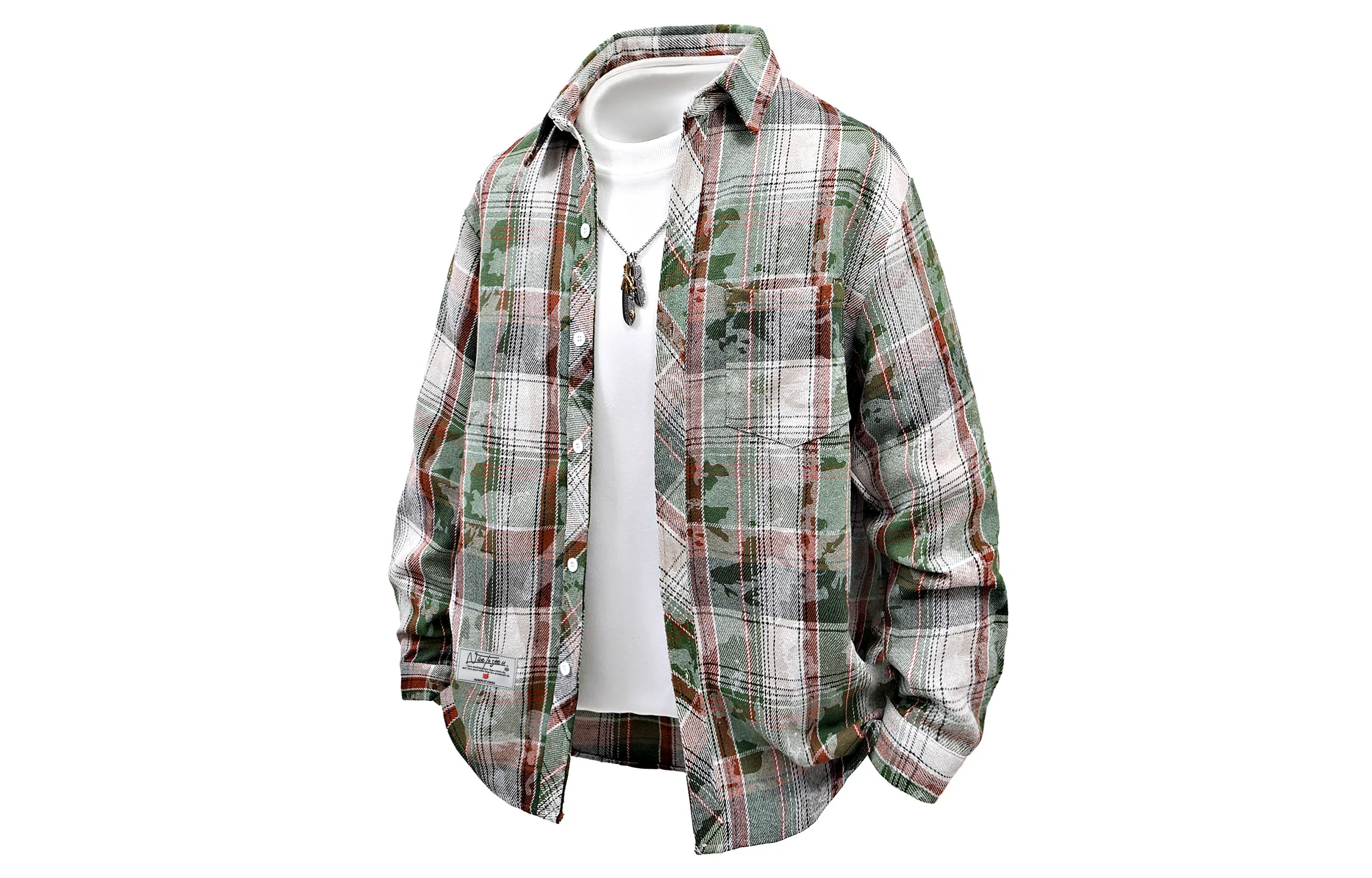 王者荣耀 鲁班七号星空梦想款 美式撞色格子外套宽松休闲小衫扎染多彩格纹翻领透气美式痞帅百搭长袖衬衫 男女同款