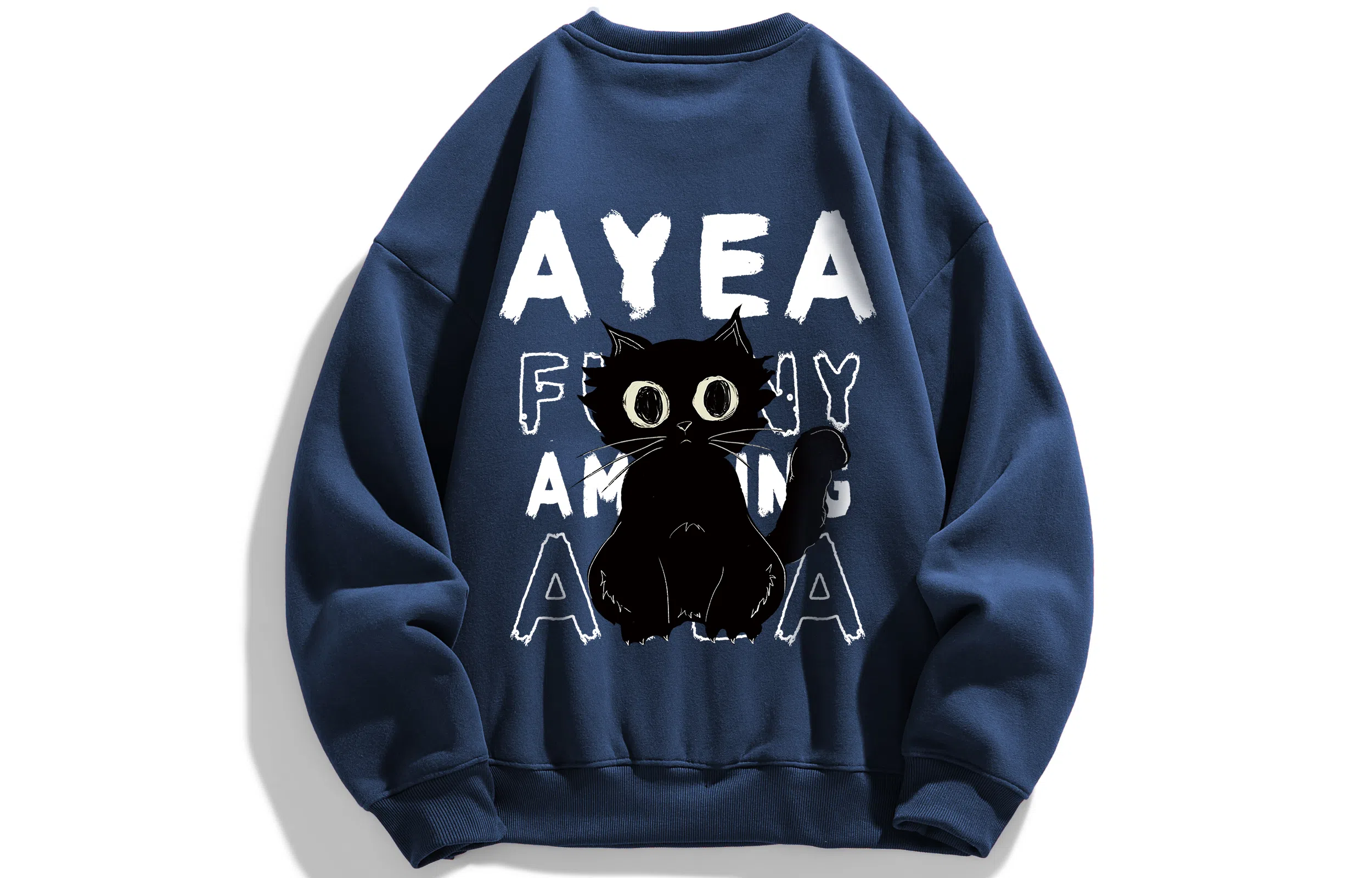 AYEA Black Cat Crewneck Sweatshirt