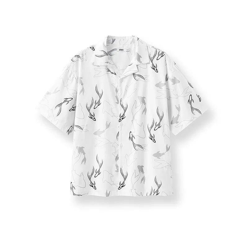 森马 舒适透气短袖衬衫 男款