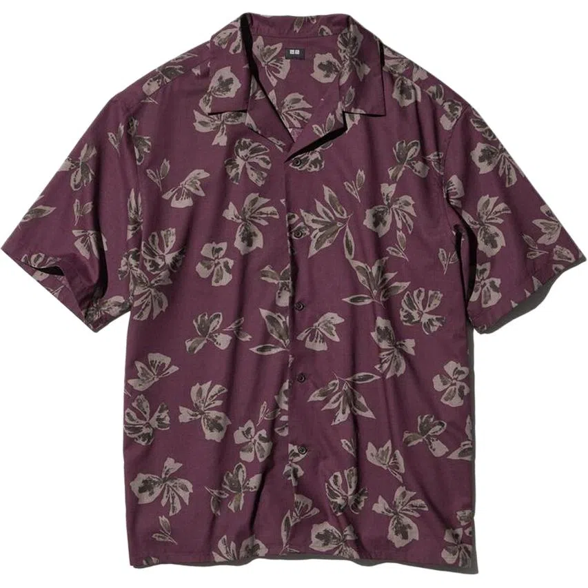 UNIQLO Floral Print Short Sleeve Shirt
