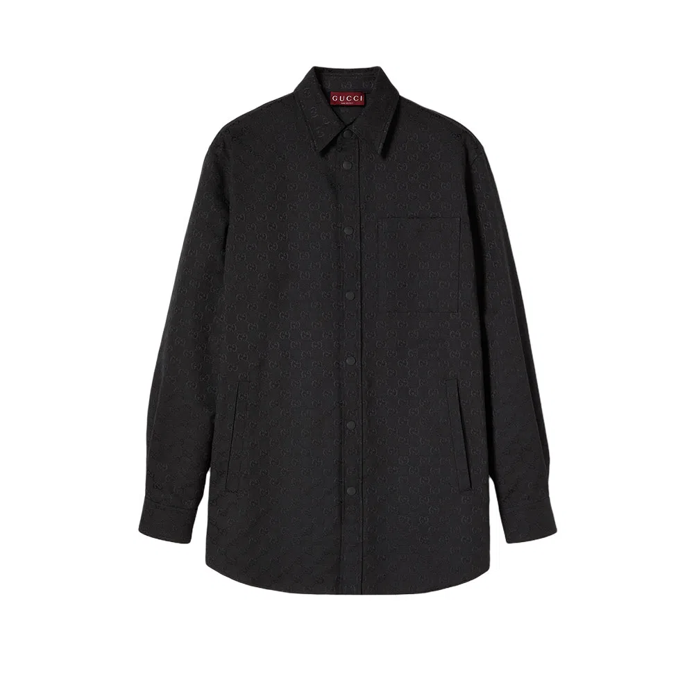 GUCCI Gg Canvas Shirt Logo