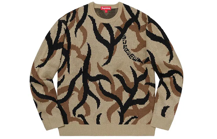 Supreme FW19 Tribal Camo Sweater