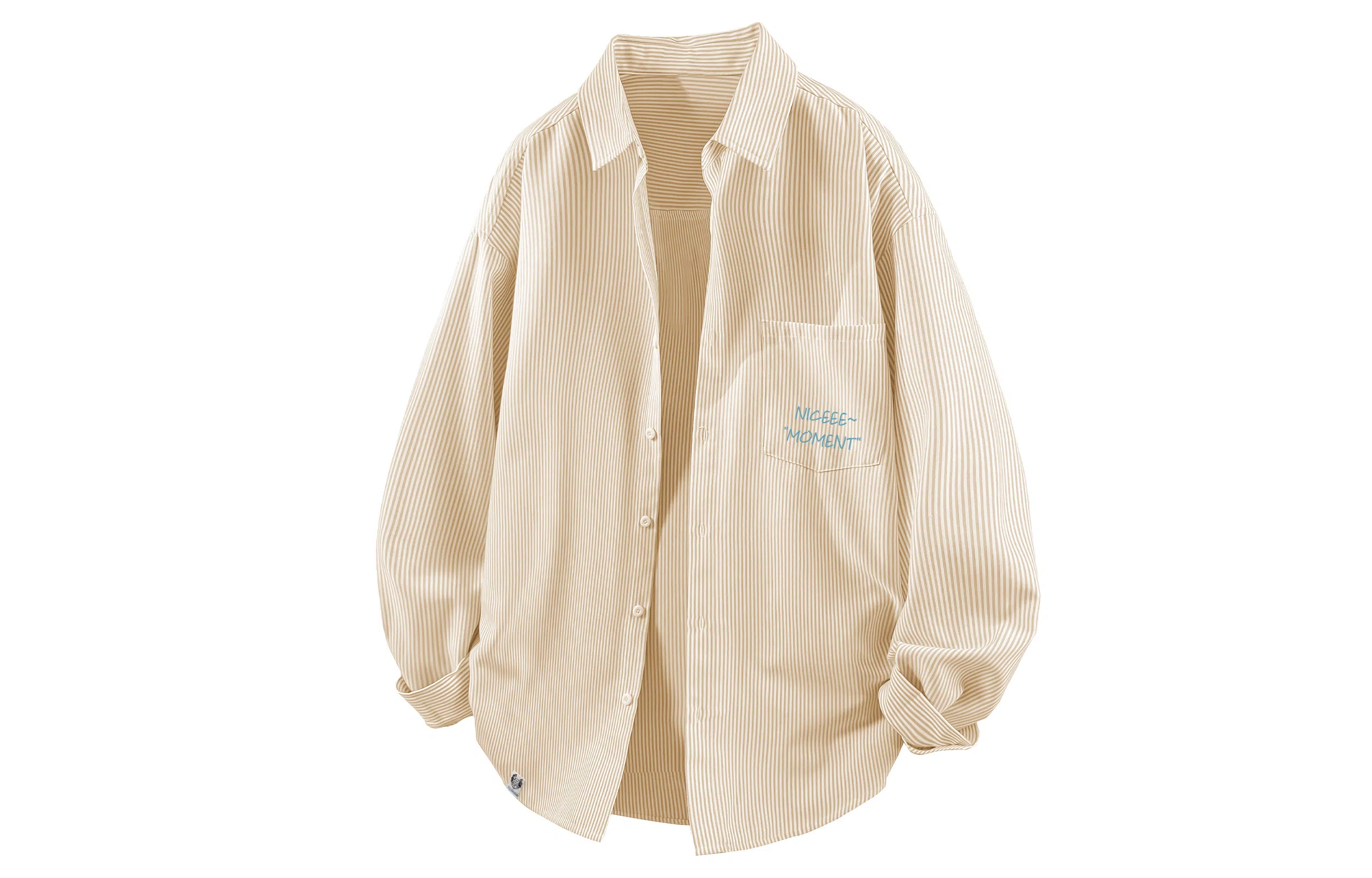 王者荣耀 梦奇款 美式复古基础款创意条纹宽松小衫休闲松弛感百搭户外通勤上衣痞帅少年感长袖衬衫 男女同款