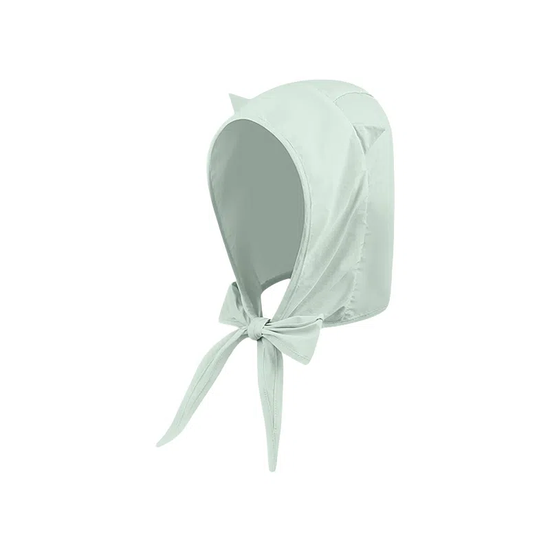 钓鱼熊 无印小恶魔绑带速干遮阳帽子夏季薄款可爱猫耳朵护耳头巾帽 聚酯纤维 防晒帽 男女同款情侣款