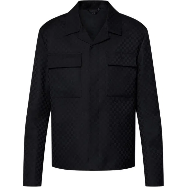 Louis Vuitton FW24 Logo Jacquard Shirt Black
