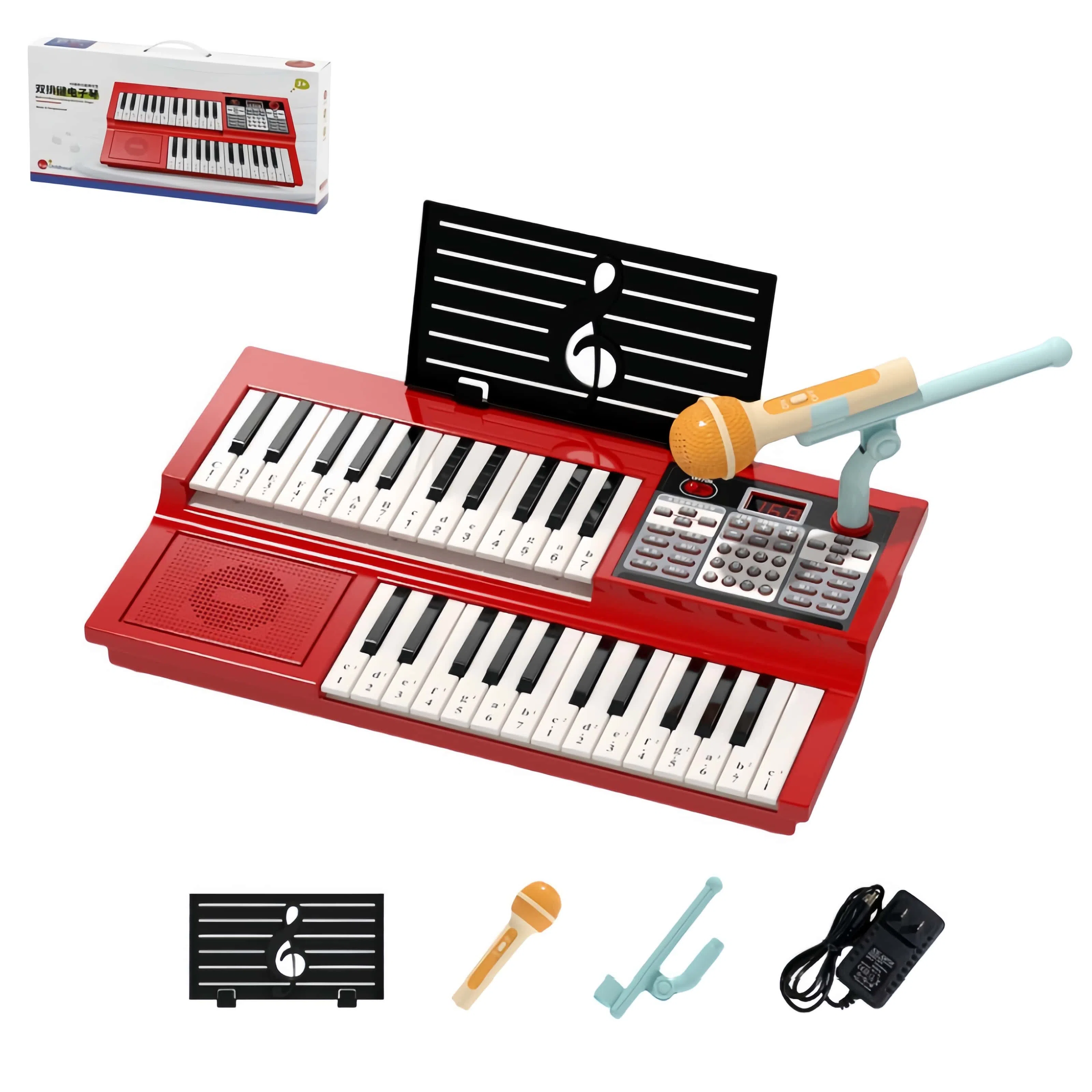 古欧 双层电子琴初学者可弹奏 艺术启蒙 早教益智玩具