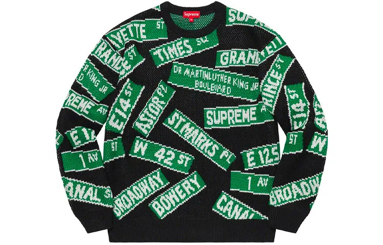 Supreme Street Signs Sweater