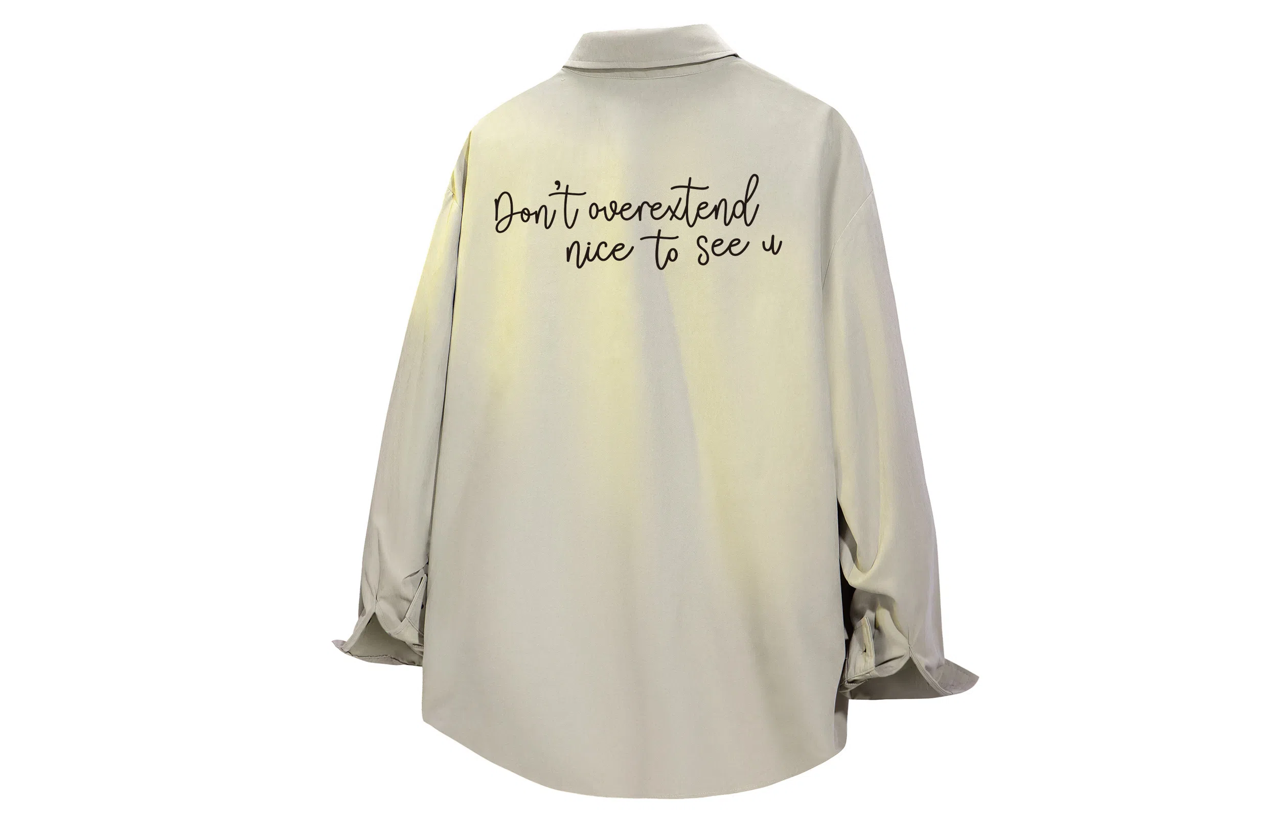 王者荣耀 美式复古字母舒适透气翻领长袖衬衫 男女同款