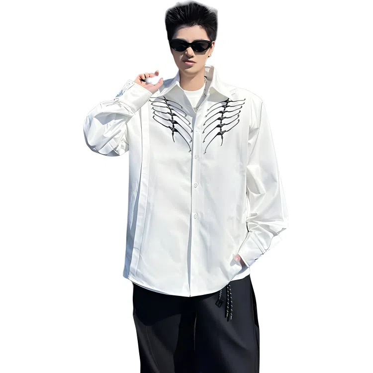 MIIRACER Paris Fashion Embroidered Shirt