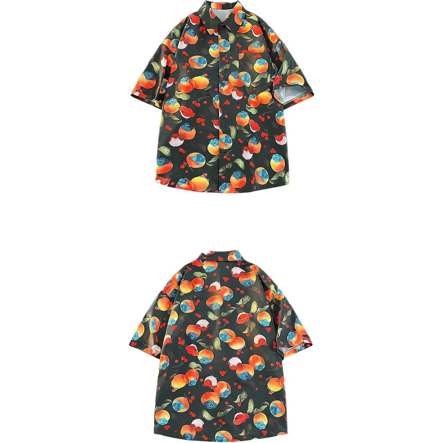 恒源祥 爆款夏季中国风印花短袖国风宽松版型衬衫 男款