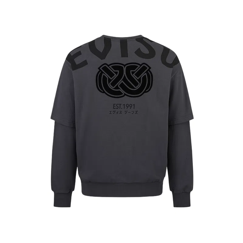 EVISU Seagull Wisdom Wheel Sweatshirt Charcoal