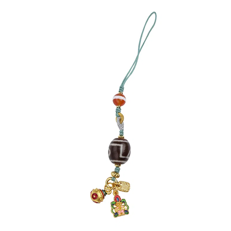 布达拉宫 新中式包包钥匙手机挂饰天珠转运纳福平安诸事顺遂#好运 玛瑙 挂件 男女同款情侣款